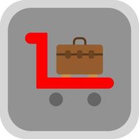 Trolley Flat round corner Icon Design vector