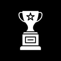 Award Glyph Inverted Icon Design vector