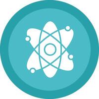 Atom Glyph Due Circle Icon Design vector