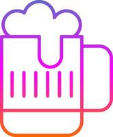 Beer Line Gradient Icon Design vector