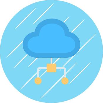 Cloud Computing Flat Circle Icon Design vector