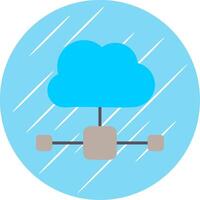 Cloud Flat Circle Icon Design vector