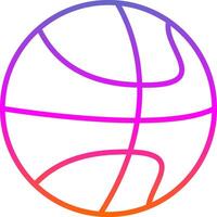 baloncesto línea degradado icono diseño vector