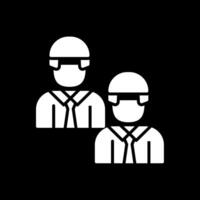 Engineering Team Glyph Inverted Icon Design vector