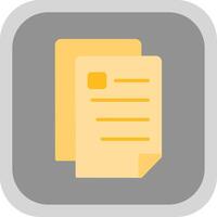 Document Flat round corner Icon Design vector