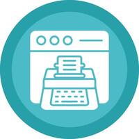 Copywriting Glyph Due Circle Icon Design vector