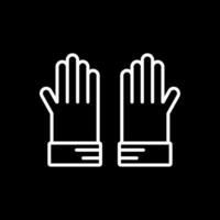 Glove Line Inverted Icon Design vector