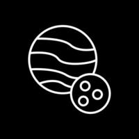 Planet Line Inverted Icon Design vector