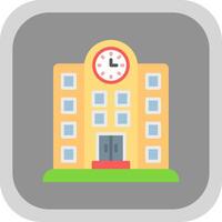 School Flat round corner Icon Design vector