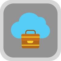 Cloud Flat round corner Icon Design vector