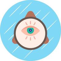 Eye Of Providence Flat Circle Icon Design vector