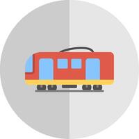 Electric Train Flat Scale Icon Design vector