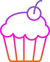 Cupcake Line Gradient Icon Design vector