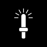 Light Stick Glyph Inverted Icon Design vector
