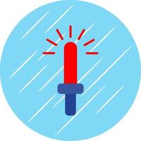 Light Stick Flat Circle Icon Design vector