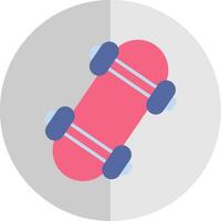 patineta plano escala icono diseño vector