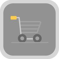 Shopping Cart Flat round corner Icon Design vector