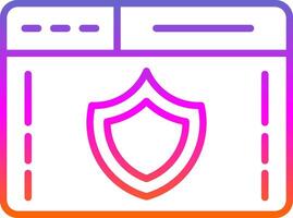 Web Security Line Gradient Icon Design vector