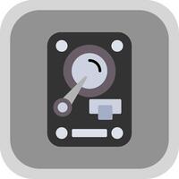 Hard Disk Drive Flat round corner Icon Design vector