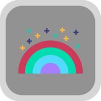 Rainbows Flat round corner Icon Design vector