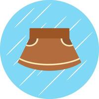 Skirt Flat Circle Icon Design vector