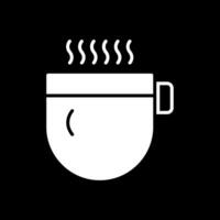 Hot Beverage Glyph Inverted Icon Design vector