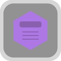 Hexagon Flat round corner Icon Design vector
