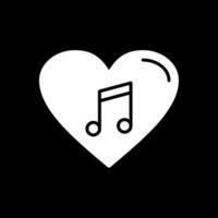 Heart Glyph Inverted Icon Design vector