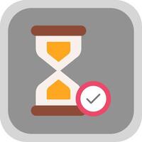 Hourglass Flat round corner Icon Design vector