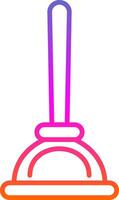 Plunger Line Gradient Icon Design vector