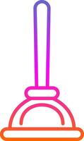 Plunger Line Gradient Icon Design vector