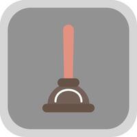 Plunger Flat round corner Icon Design vector