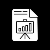 Presentation Glyph Inverted Icon Design vector