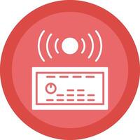 Sound System Line Shadow Circle Icon Design vector