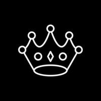 Tiara Line Inverted Icon Design vector