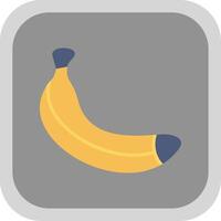 plátano plano redondo esquina icono diseño vector