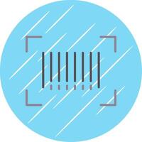 Bar Code Flat Circle Icon Design vector
