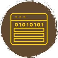Web Programming Line Circle Sticker Icon vector