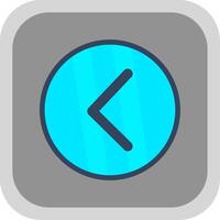 Chevron Flat round corner Icon Design vector