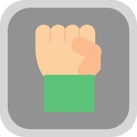 Fist Flat round corner Icon Design vector