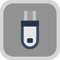 Flash Drive Flat round corner Icon Design vector