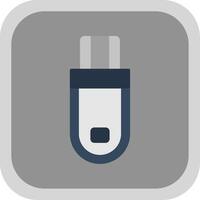 Flash Drive Flat round corner Icon Design vector