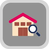 House Flat round corner Icon Design vector