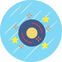 Vinyl Record Flat Circle Icon Design vector