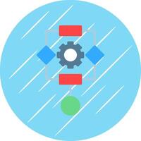 Algorithm Flat Circle Icon Design vector