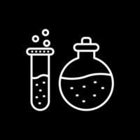 Flask Line Inverted Icon Design vector