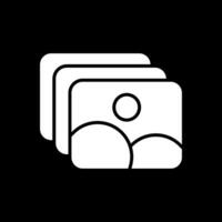 Gallery Glyph Inverted Icon Design vector