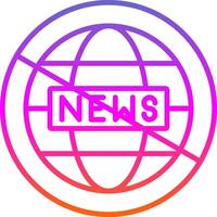 Fake News Line Gradient Icon Design vector