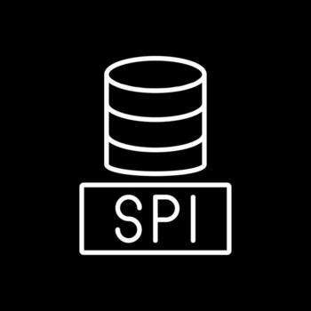 sql bases de datos línea invertido icono diseño vector