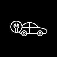 Car Repair Line Inverted Icon Design vector